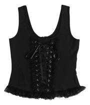 N-G1503-Blusa Feminina Cinta Espartilho Top Cropped Corset Amarração