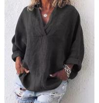 N-H3101/H3101-Camisa Blusa Maxi Linho Plus Size Vestido Larga Saída Praia N-H3101/H3101-Camisa Blusa Maxi Linho Plus Size Vestido Larga Saída Praia