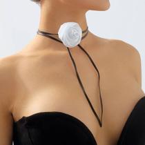 N-L0364 Colar Amarração Choker Flor