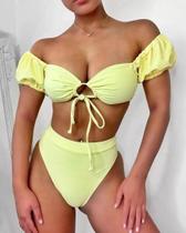 N0267-Biquíni Bikini Bojo Hotpants Cintura Alta Ciganinha Poá Luxo N0267-Biquíni Bikini Bojo Hotpants Cintura Alta Ciganinha Poá Luxo