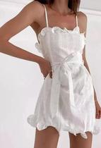 N0359-Vestido Festa Evento Luxo Renda Lese Babado Amarração 18s10