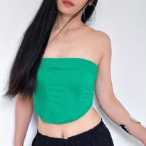 N0365-Blusa Festa Balada Sexy sem alça Top Cropped 28s19