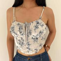 N0367-Blusa Festa Balada Sexy Top Cropped Estampado Floral 28s13 N0367-Blusa Festa Balada Sexy Top Cropped Estampado Floral 28s13