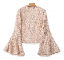 N1060-Blusa Festa Evento Luxo Manga Flare Renda Delicada M2303 N1060-Blusa Festa Evento Luxo Manga Flare Renda Delicada M2303