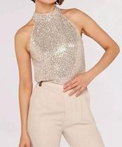 N1220-Blusa Festa Evento Luxo Réveillon Regata Brilho Paetê 19s18 N1220-Blusa Festa Evento Luxo Réveillon Regata Brilho Paetê 19s18