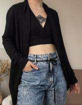 N1233-Blusa De Frio Feminina Cardigan Elegante Inverno Preto 627k N1233-Blusa De Frio Feminina Cardigan Elegante Inverno Preto 627k