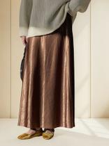 N1292-Saia Feminina Luxo Longa Textura Metalizada Zíper 4o1001 N1292-Saia Feminina Luxo Longa Textura Metalizada Zíper 4o1001