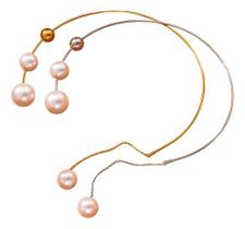N1394-Colar Bijuteria Festa Luxo Pérola Arco Moderno A0702 - Xumi N1394-Colar Bijuteria Festa Luxo Pérola Arco Moderno A0702 - Xumi