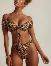 N1426 Bikini Biquíni Animal Print Bojo Manga Curta 5ma3101 N1426 Bikini Biquíni Animal Print Bojo Manga Curta 5ma3101