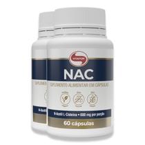 NAC 600mg 60 Cápsulas Vitafor Kit 2
