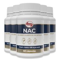 NAC 600mg 60 Cápsulas Vitafor Kit 5 NAC 600mg 60 Cápsulas Vitafor Kit 5