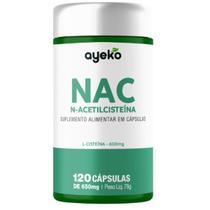 Nac 600mg Alta Concentração Em 1 Capsula 120 Capsulas Ayeko