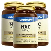 Nac 600mg Diversas Quantidades Vitamin Life 60 Cápsulas Entrega Rápida