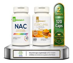 Nac + Cúrcuma Antioxidante Articulações 120 Cáps 2 Meses
