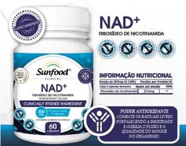 Nad + Riibosídeo de Nicotinamida 300mg - 60 caps Sunfood