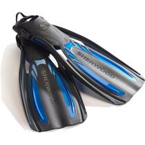 Nadadeira Sherwood Elite Calcanhar Aberto Azul Extra Grande
