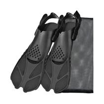Nadadeiras De Mergulho Em Silicone Com Fivela Ajustável, Calcanhar Aberto, Tamanho Viagem Para