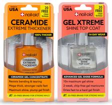 Nail-Aid Ceramide Thickener e Gel Top Coat, kit com 2 Nail-Aid Ceramide Thickener e Gel Top Coat, kit com 2