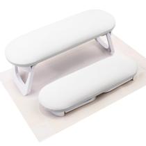 Nail Arm Rest SUBAY em couro PU dobrável para manicure branco
