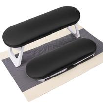 Nail Arm Rest SUBAY em couro PU dobrável para manicure preto