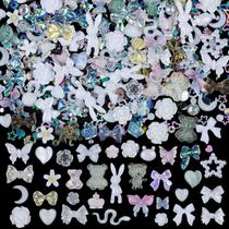 Nail Art Charms Kikonoke 100 peças de resina 3D em forma de animal