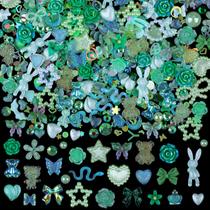 Nail Art Charms Kikonoke, 100 peças, resina 3D, urso, borboleta