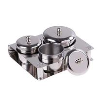 Nail Art Equipment Cup Bowls PIAOPIAONIU em aço inoxidável x3