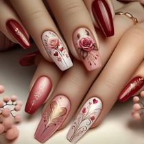 Nail Art Pads BJR Sweet and Romantic Rose Heart Stickers