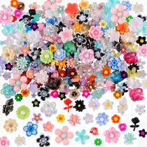 Nail Art Stud Jewelry Kikonoke 100 peças de flores de resina Nail Art Stud Jewelry Kikonoke 100 peças de flores de resina