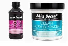 Nail Art System Mia Secret Liquid Monomer 120 mL + Acrílico em pó 120 mL