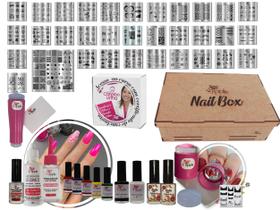 Nail Box Completa Kit de Placas e Carimbos para Decoração de Unhas completa (53 Itens)