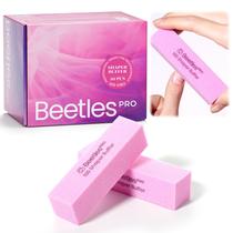 Nail Buffer Sanding Block Beetles 100 Grit 50 unidades rosa
