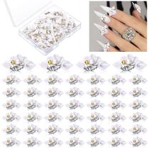 Nail Charms Tinlade 3D Flower Acrylic White 50 unidades para unhas