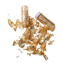 Nail Foil Unha Folha Brilhante Decoração Cor Dourada 5g