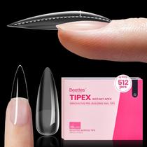 Nail Tips Beetles Tipex Instant Apex, 512 unidades de estilete longo