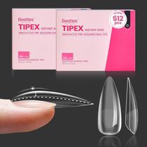 Nail Tips Beetles Tipex Instant Apex, 512 unidades, estilete médio