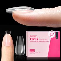 Nail Tips Beetles Tipex Instant Apex Short Coffin, 512 unidades