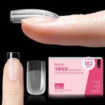 Nail Tips Beetles Tipex Instant Apex Square Short 192 unidades