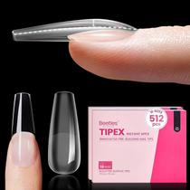 Nail Tips besouros Tipex Instant Apex Long Coffin 512 unidades