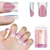 Nail Tips NOVO OVO French Tip Short Duck Soft Gel x240