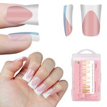 Nail Tips NOVO OVO White French Tip Short Duck x12 tamanhos Nail Tips NOVO OVO White French Tip Short Duck x12 tamanhos