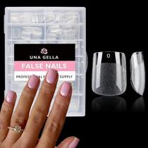 Nail Tips UNA GELLA Extra Short Square, 504 unidades, capa completa