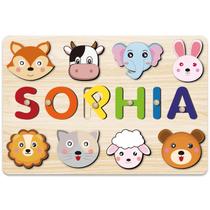 Name Puzzle OELTTG personalizado para crianças de 1 a 3 anos com suporte
