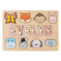 Name Puzzle: presente personalizado para bebês PUREFLY, de madeira, de 1 a 3 anos Name Puzzle: presente personalizado para bebês PUREFLY, de madeira, de 1 a 3 anos