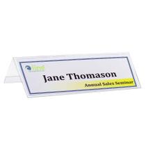 Name Tent Holders C-Line Plastic 6,35 x 21,59 cm, pacote transparente com 25 Name Tent Holders C-Line Plastic 6,35 x 21,59 cm, pacote transparente com 25