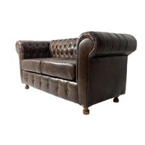 Namoradeira 1.60m 2 lugares Chesterfield Luiz XV Corano barbearia escritorio sala tv