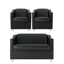 Namoradeira + 2 Polt. Bia P/ Sala de Estar Recepção material sintético