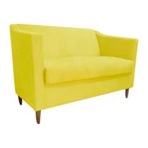 Namoradeira Átila Decorativa 2 Lugares Suede Amarelo