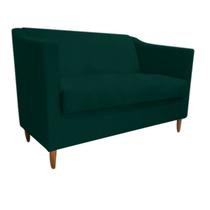 Namoradeira Atila Decorativa 2 Lugares Suede Verde Militar