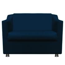 Namoradeira Bia P/ Sala de Estar Consultório Clinica Hospital Recepção Suede Azul Marinho - Decor Elity